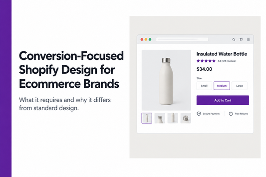 Shopify product page showing add to cart button and trust signals - conversion-focused design from Savlo.