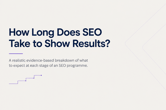 How long does website SEO take to show results - a realistic evidence-based breakdown of what to expect at each stage of an SEO programme, from Savlo.