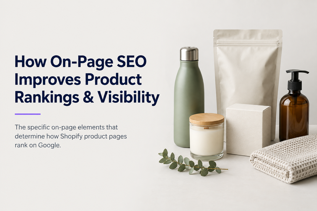 How on-page SEO improves product rankings and visibility - the specific on-page elements that determine how Shopify product pages rank on Google, from Savlo.