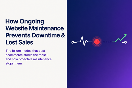 How ongoing website maintenance prevents ecommerce downtime and lost sales - proactive monitoring and maintenance from Savlo keeps your store fast, stable, and converting.