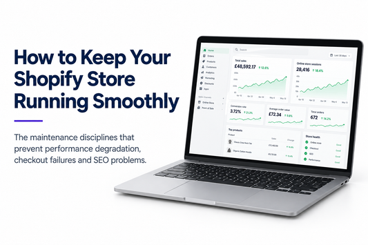 How to keep your Shopify store running smoothly - the maintenance disciplines that prevent performance degradation, checkout failures and SEO problems, from Savlo.
