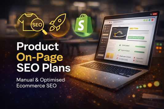 Product on-page SEO specialists manually optimising ecommerce product pages to improve Google rankings and sales