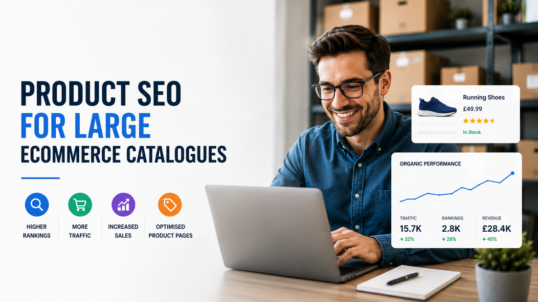 Ecommerce SEO specialist improving product rankings, traffic, and sales for a large online catalogue.