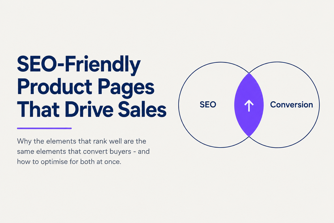 SEO-friendly product pages that drive sales - why the elements that rank well are the same elements that convert buyers, and how to optimise for both at once, from Savlo.