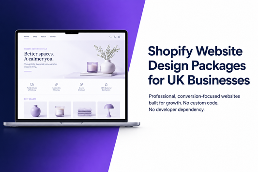 Shopify website design packages for UK businesses from Savlo. Professional, conversion-focused websites built for growth with no custom code or developer dependency.