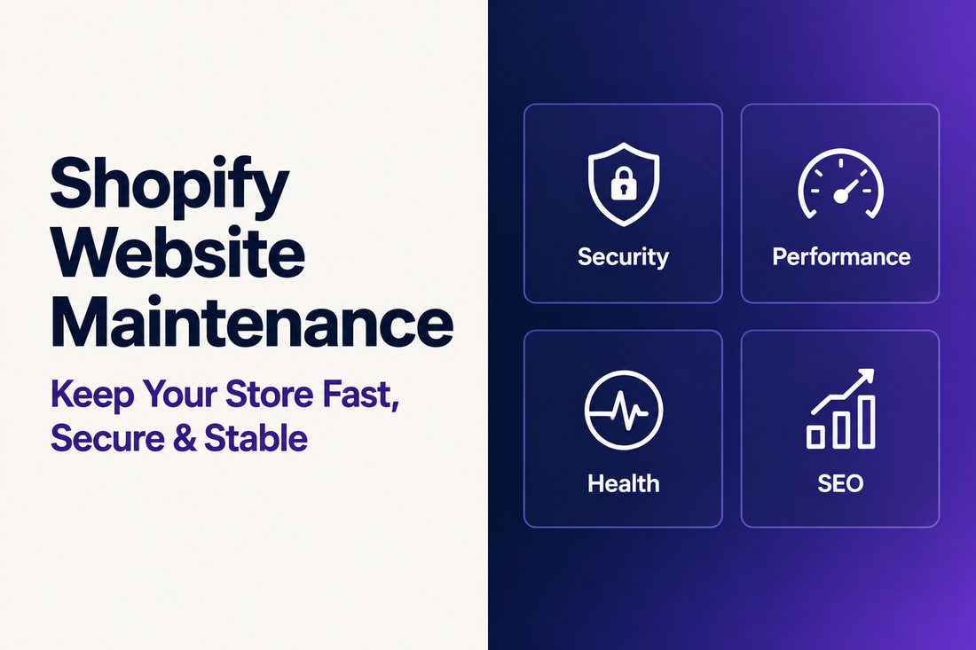 Shopify website maintenance from Savlo - keep your store fast, secure and stable with ongoing security monitoring, performance optimisation, technical health checks, and SEO care.