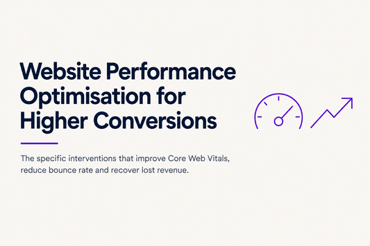 Website performance optimisation for higher conversions - the specific interventions that improve Core Web Vitals, reduce bounce rate and recover lost ecommerce revenue, from Savlo.