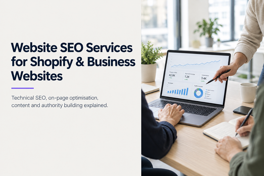 Website SEO services for Shopify and business websites - technical SEO, on-page optimisation, content and authority building explained, from Savlo.