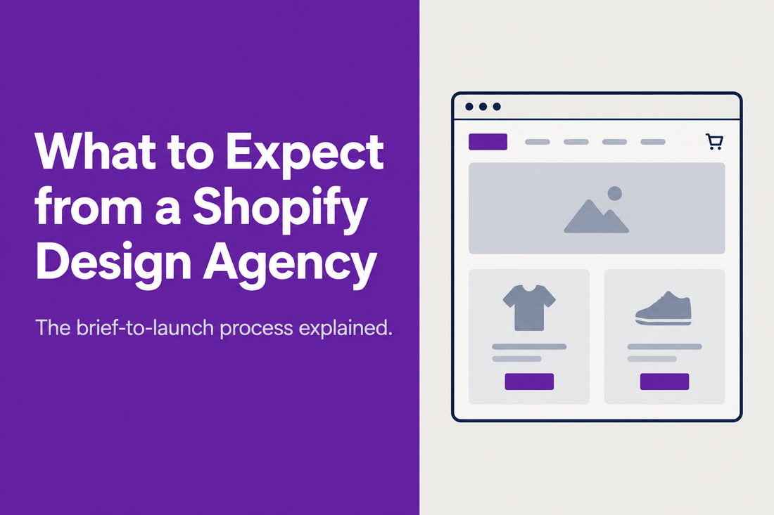 What to expect from a Shopify design agency - the brief-to-launch process explained across six phases from discovery and wireframes through to launch and post-launch support, from Savlo.