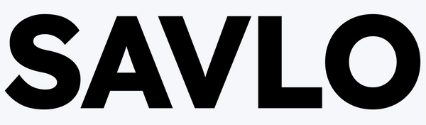 Black 'SAVLO' logo on a white background