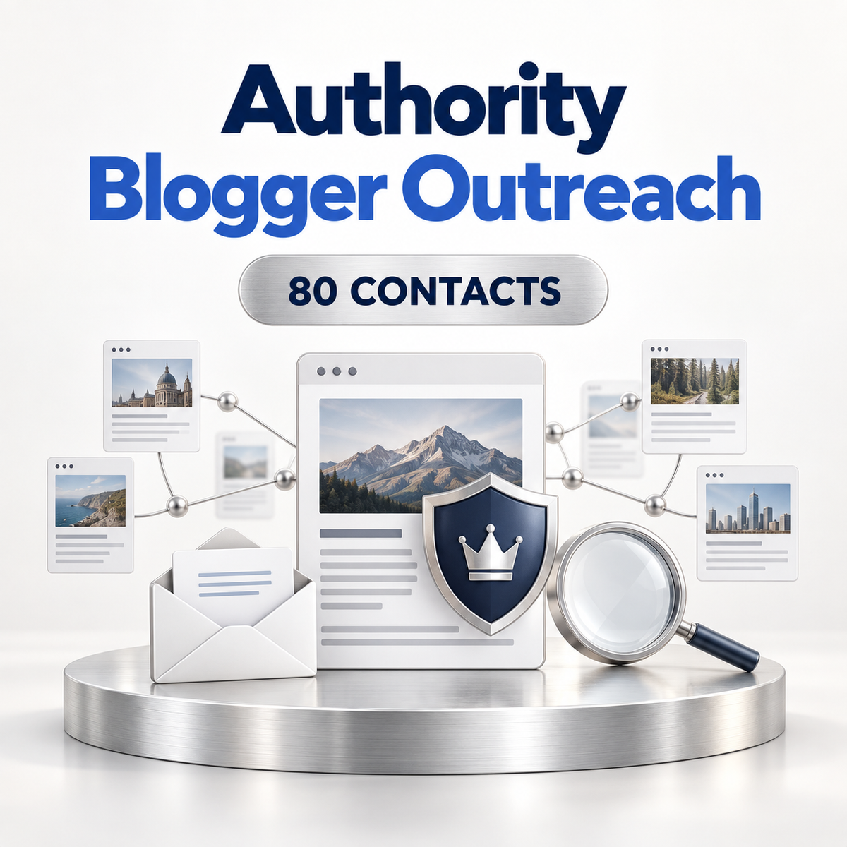 Authority Blogger Outreach plan with manual outreach to 80 relevant website contacts