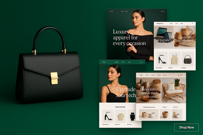 Branding-focused website design for growing startups, featuring product highlights and strong visuals.