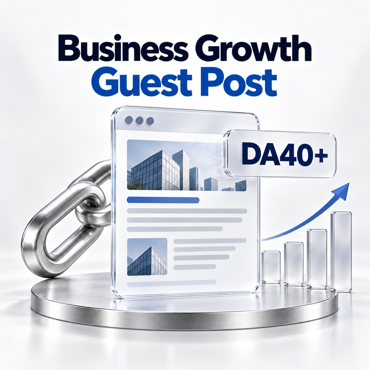 Business Growth Guest Post package with DA40+ backlink placement