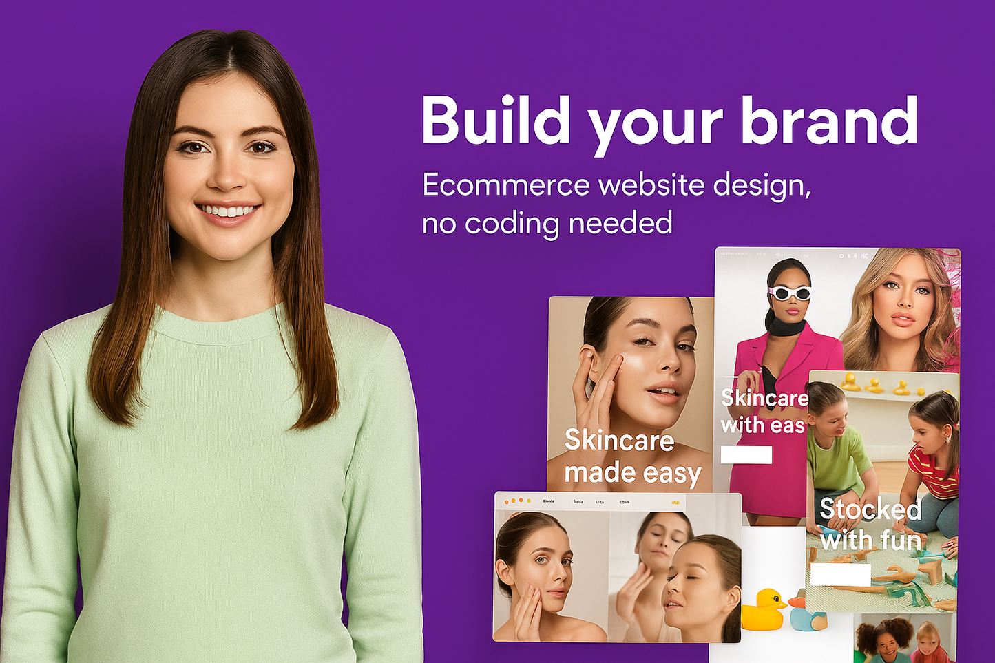 Responsive e-commerce website mockup for growth-focused businesses using Shopify platforms. Build your brand, no coding needed.