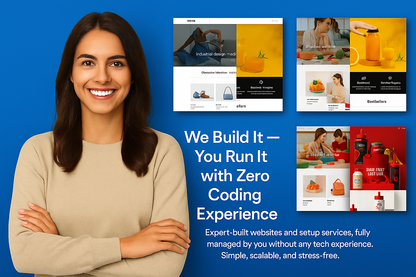 Growth Website Design Package homepage layout with bold visuals and scalable structure for growing e-commerce brands