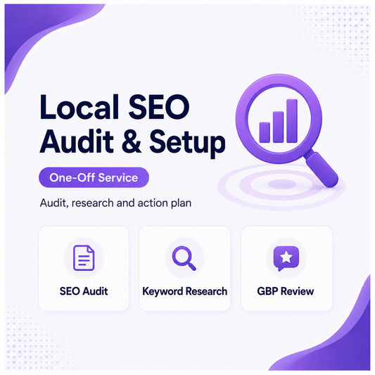 Local SEO Audit and Setup service with SEO audit, keyword research and Google Business Profile review