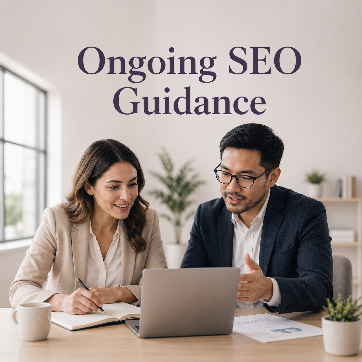 Ongoing SEO Growth Guidance banner showing regular SEO advisory support for long-term growth