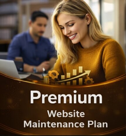 Premium website maintenance plan banner for high-performance Shopify and ecommerce websites