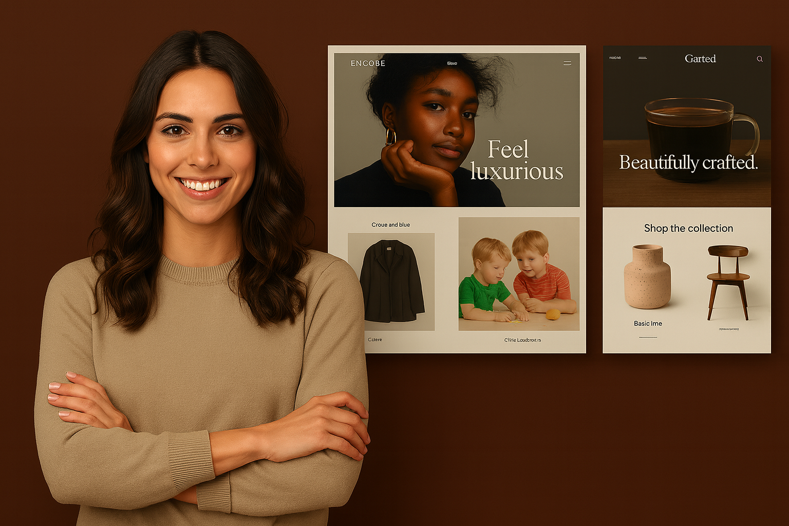 Product-focused website homepage design for pro-level businesses with category filters and featured products