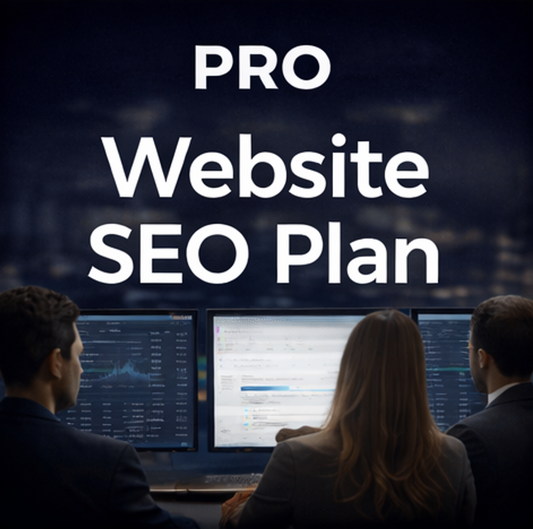 Experienced SEO professionals reviewing keyword rankings and website analytics for a professional website SEO plan.