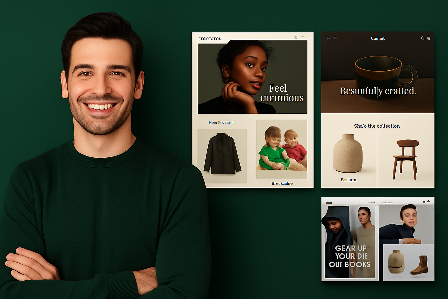 Scalable homepage and product grid layout for expanding online stores with modern UX design.